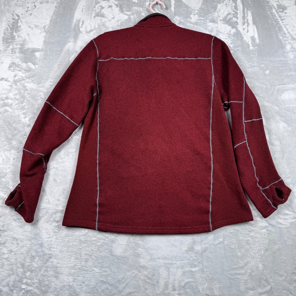 Kuhl Pullover Jacket Women's M Red Half Zip Thumbholes Outdoor Warm - Picture 5 of 9